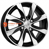 K&K 5,5x14/4x100 ET43 D60,1 Джемини-оригинал (КС480) Алмаз черный