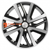 Khomen Wheels 6x16/4x100 ET47 D56,6 KHW1609 (Nexia) Black-FP
